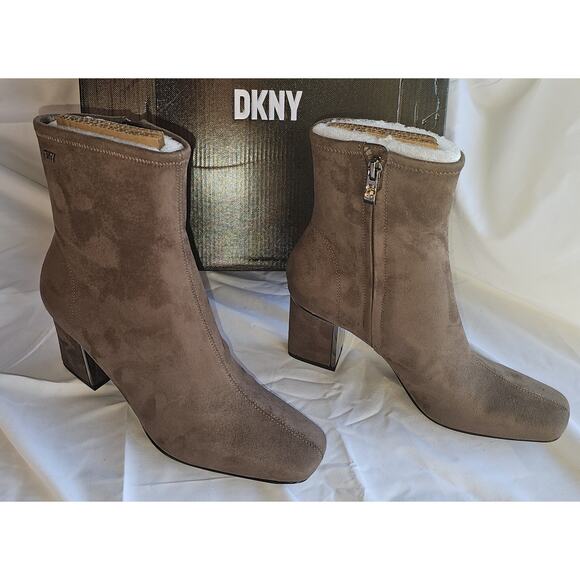 DKNY Women's Cavale Stretch Booties - Mushroom - Picture 1 of 5